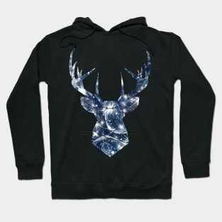 Blue Christmas Stag Hoodie